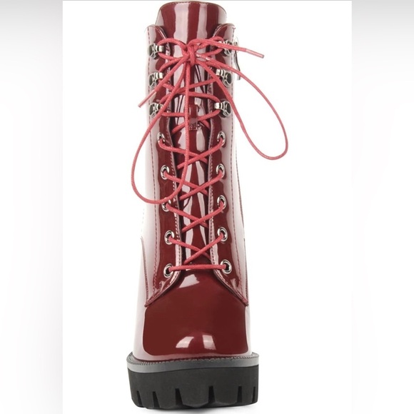 000842 Women's Platform Lace Up Ankle Boots - Picture 2 of 6